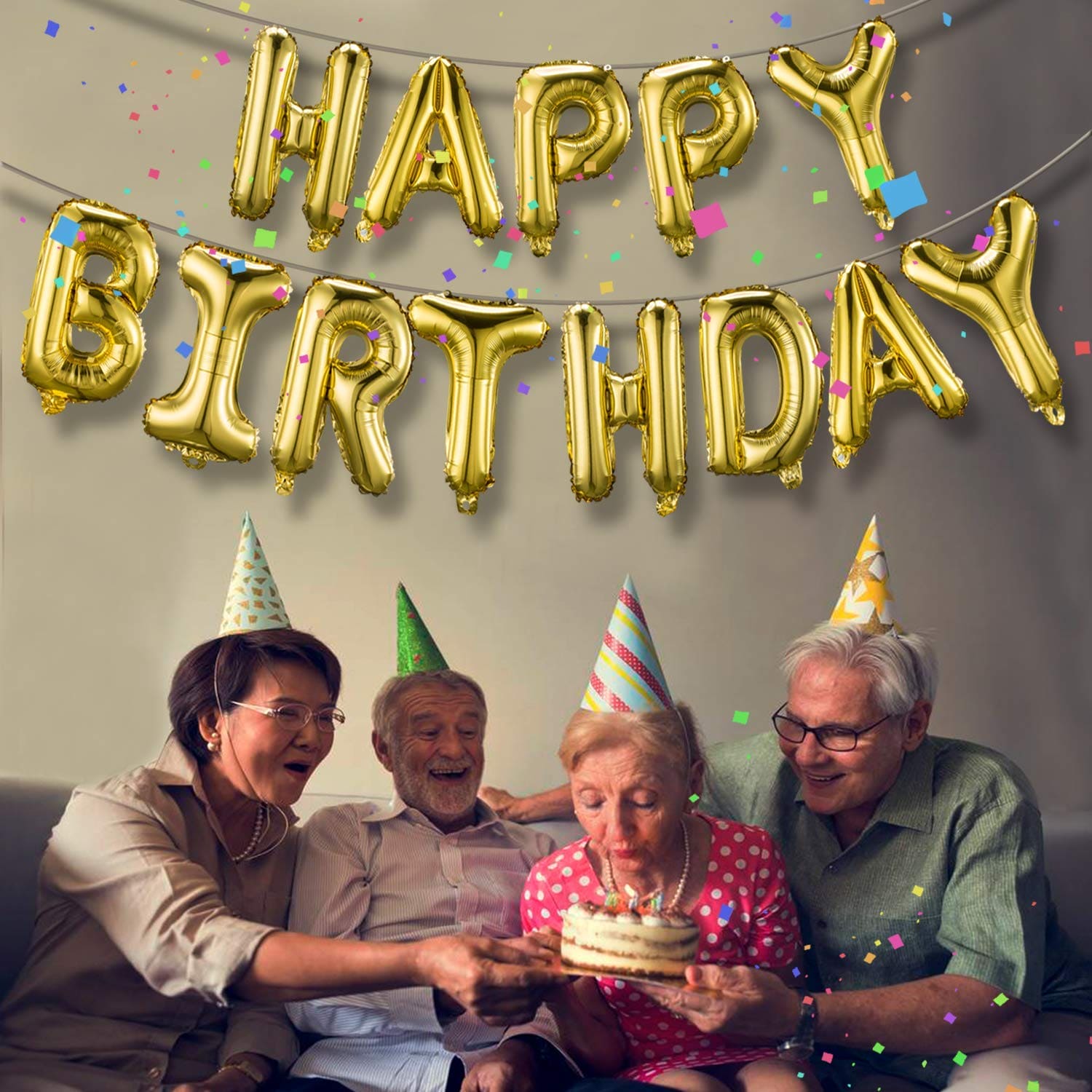Happy Birthday Foil Balloons, Gold/ Silver HBD Foil Letters, Happy Birthday Balloon Bunting Happy Birthday Foil Balloons, Gold/ Silver HBD Foil Letters, Happy Birthday Balloon Bunting
